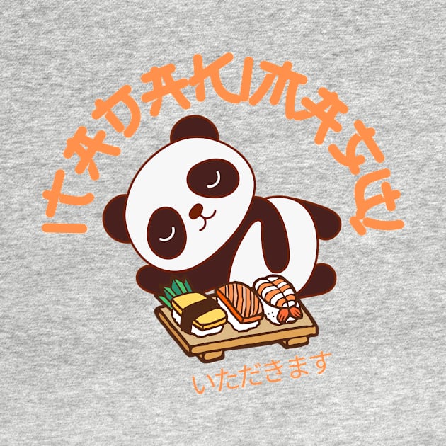 Cute Hungry Panda Kawaii Itadakimasu by nathalieaynie